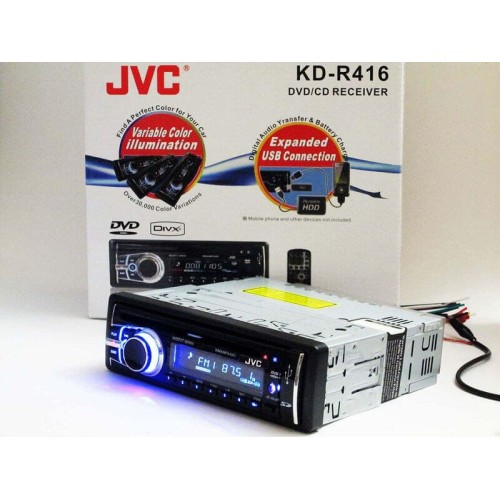 JVC KD-R416 DVD Radio + USB+SD+AUX+FM (4x50W)