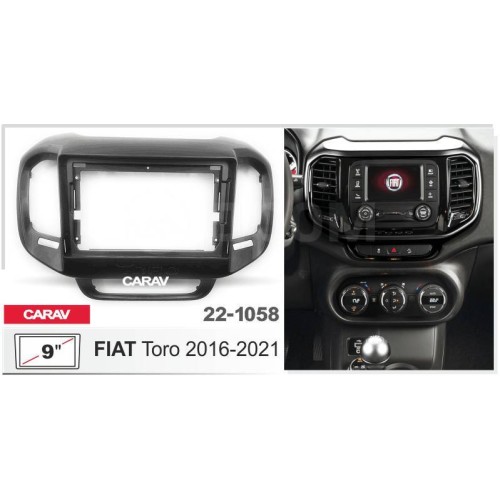 Sistem multimedia audio BORD 22-1058: 9-inch FIAT TORO 2016-2021 - G10