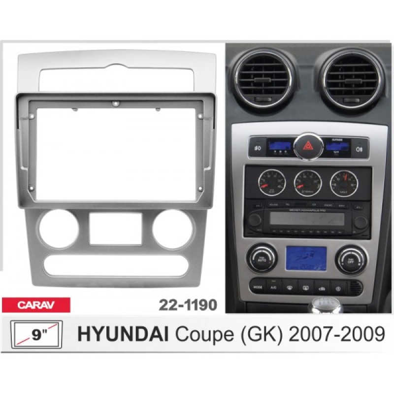 Штатная магнитола 22-1190: 9-inch для HYUNDAI COUPE (GK) 2007-2009 - Q7