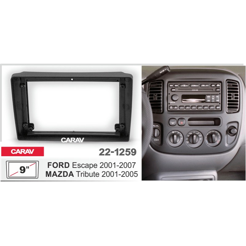 Sistem multimedia audio BORD 22-1259: 9-inch FORD ESCAPE 2001-2007 - A6