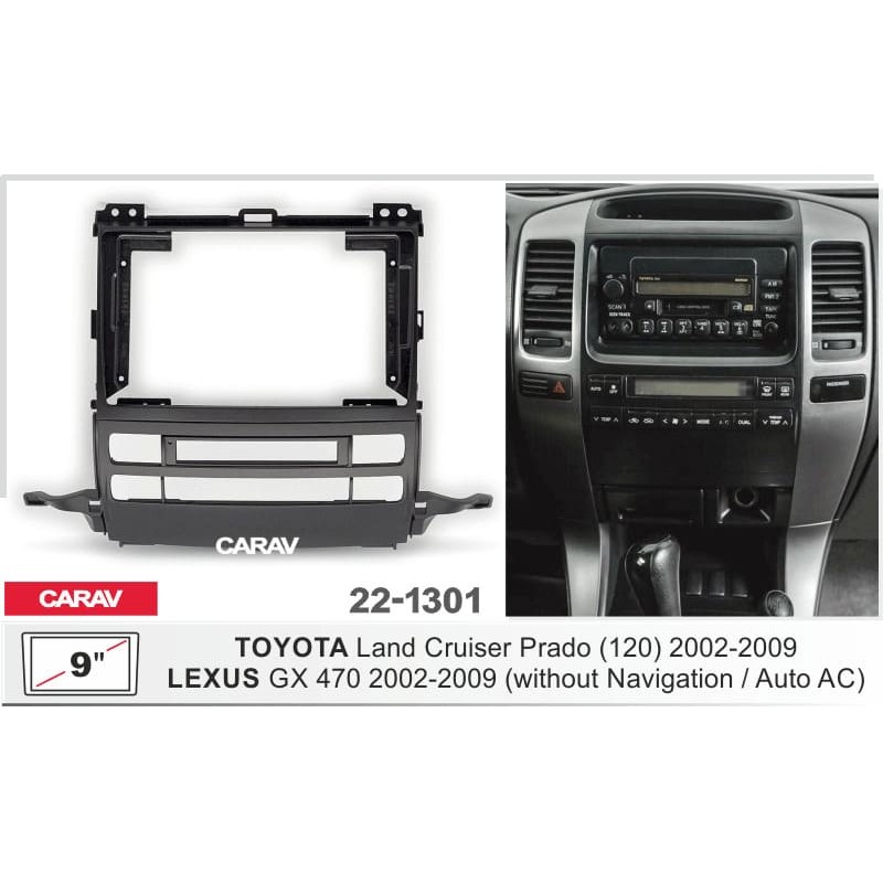 Sistem multimedia audio BORD 22-1301: 9-inch LEXUS GX 470 2002-2009 - N10Pro