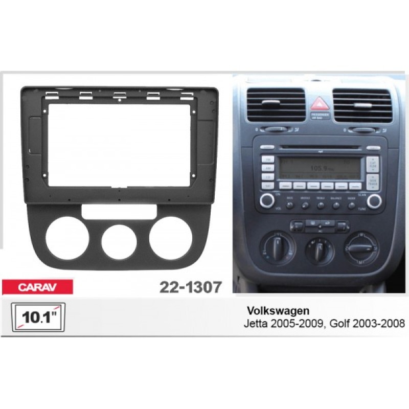 Sistem multimedia audio BORD 22-1307: 10.1-inch VOLKSWAGEN JETTA 2005-2009, GOLF 2003-2008 - A10D