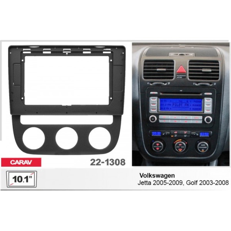 Sistem multimedia audio BORD 22-1308: 10.1-inch VOLKSWAGEN JETTA 2005-2009, GOLF 2003-2008 - N10Pro