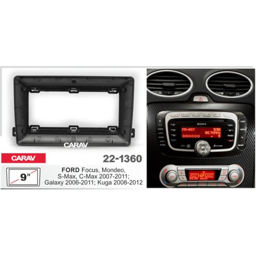 Sistem multimedia audio BORD 22-1360: 9-inch FORD FOCUS, MONDEO, S-MAX, C-MAX 2007-2011, GALAXY 2006-2011, KUGA 2008-2012 - A7