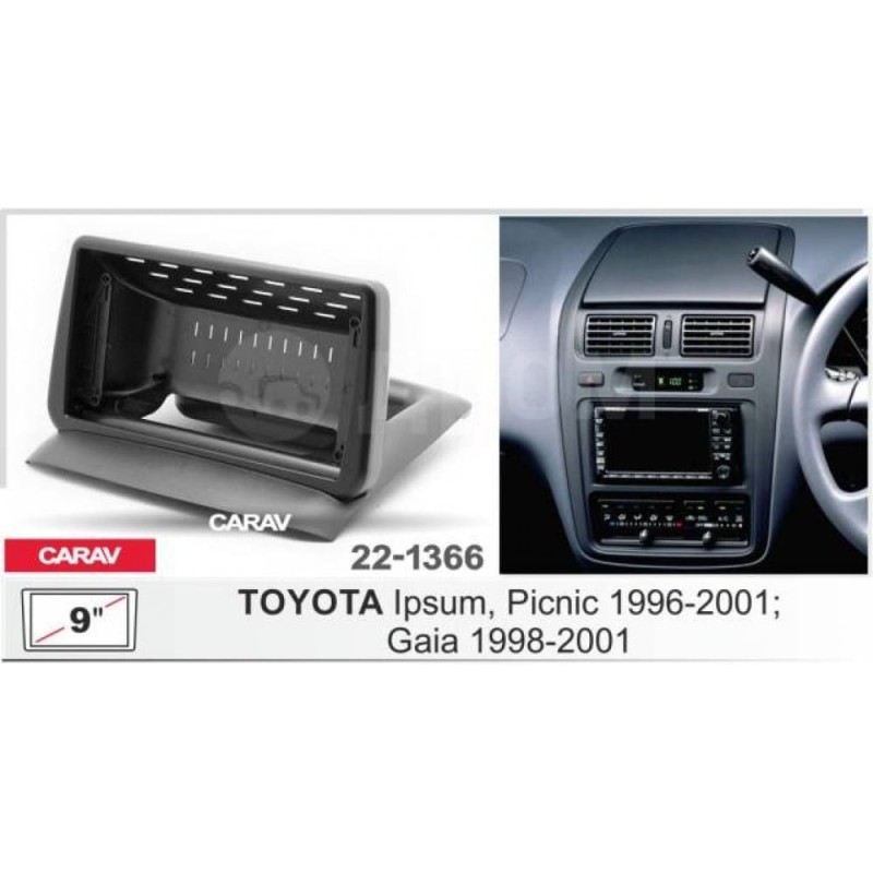 Штатная магнитола 22-1366: 9-inch для TOYOTA IPSUM 1996-1998, PICNIC 1996-2001, GAIA 1998-2001 - G9