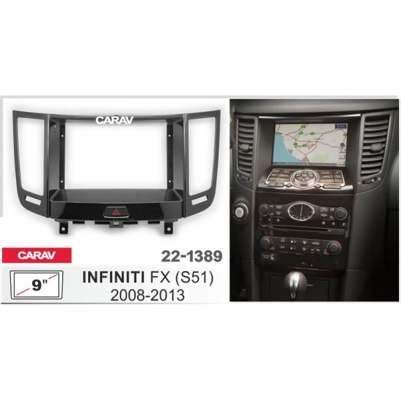 Sistem multimedia audio BORD 22-1389: 9-inch INFINITI FX (S51) 2008-2013, QX70 2013-2017 - G9