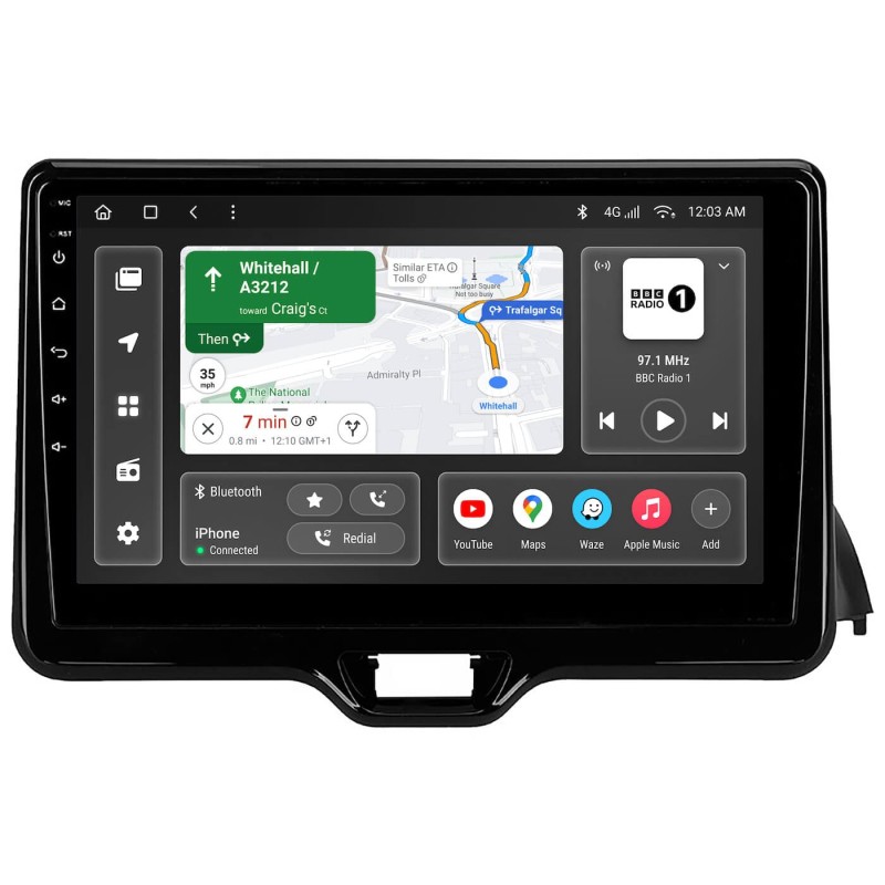 Штатная магнитола 22-1485: 10.1-inch для TOYOTA YARIS, YARIS CROSS (XP210) 2020-2024 - A10D