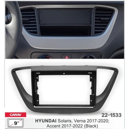 Штатная магнитола 22-1533: 9-inch для HYUNDAI SOLARIS, VERNA 2017-2020, ACCENT 2017-2022 - A6