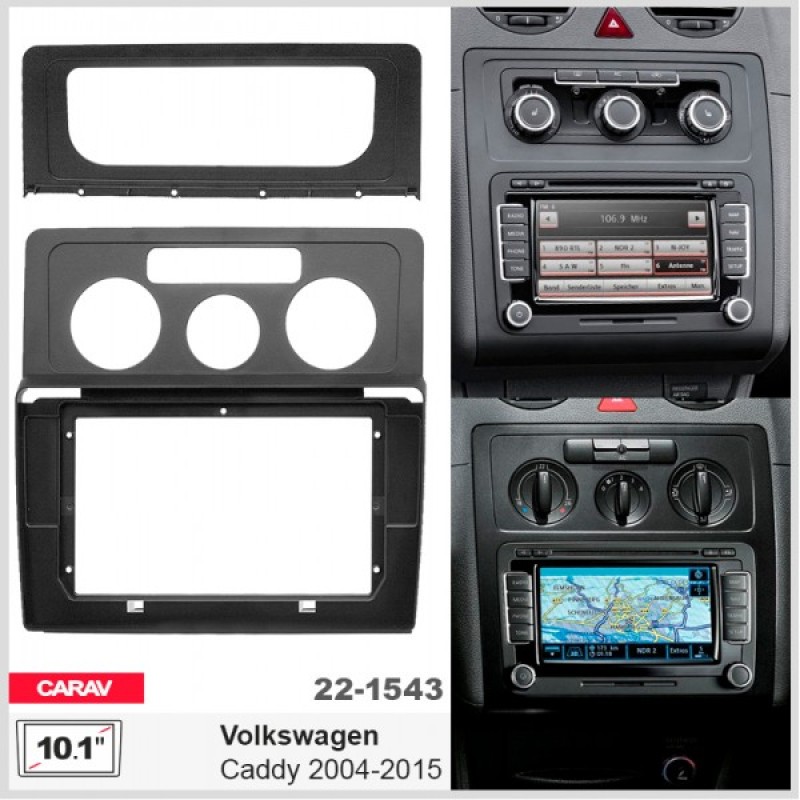 Штатная магнитола 22-1543: 10.1-inch для VOLKSWAGEN CADDY 2004-2015 - A10D