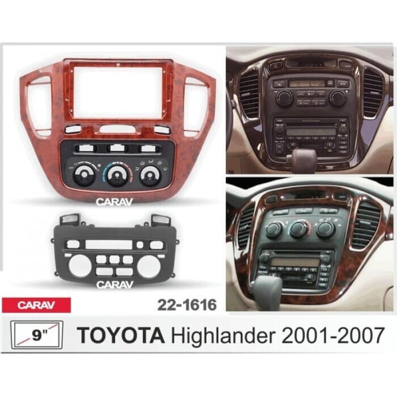 Штатная магнитола 22-1616: 9-inch для TOYOTA HIGHLANDER 2001-2007 - N10Pro