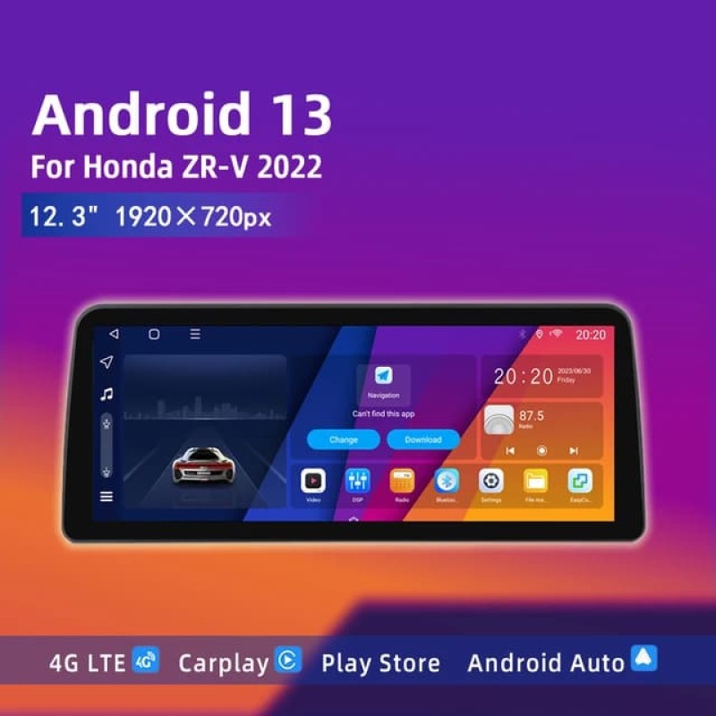Sistem multimedia audio BORD 22-1626: 10.1-inch HONDA ZR-V 2022-2024 - Q8
