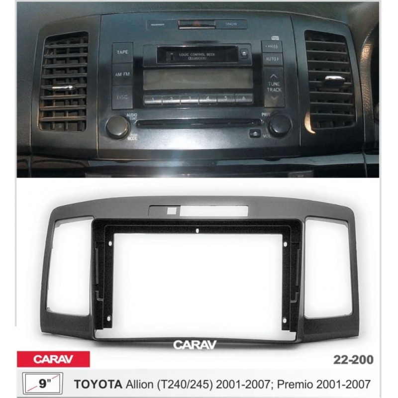 Штатная магнитола 22-200: 9-inch для TOYOTA ALLION (T240/245), PREMIO 2001-2007 - A16
