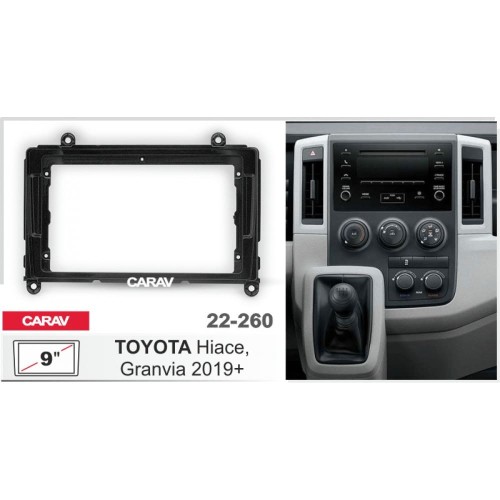 Штатная магнитола 22-260: 9-inch для TOYOTA HIACE, GRANVIA 2019-2024 - A6