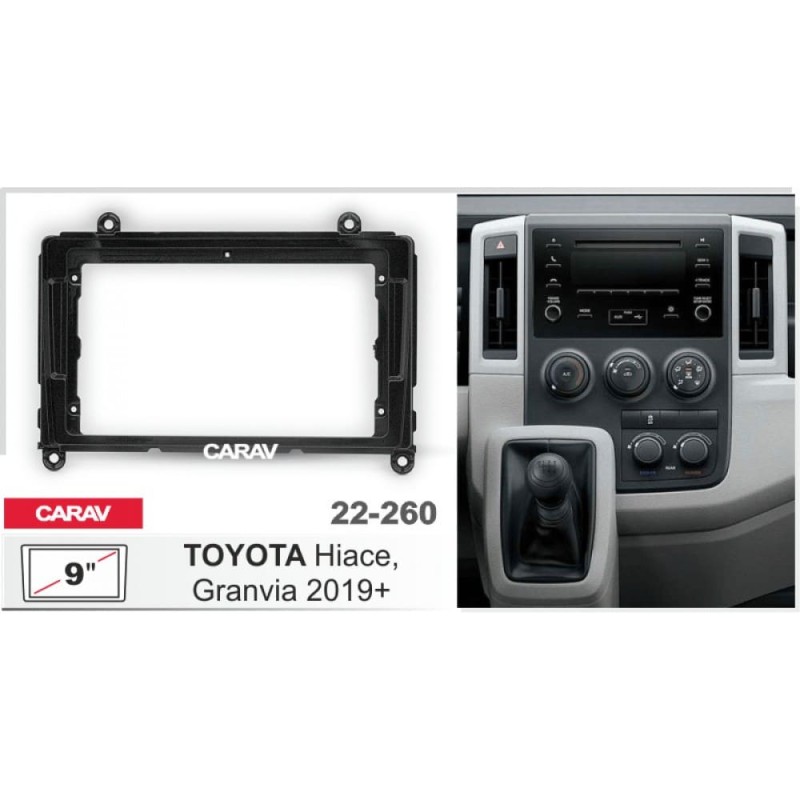 Штатная магнитола 22-260: 9-inch для TOYOTA HIACE, GRANVIA 2019-2024 - A6
