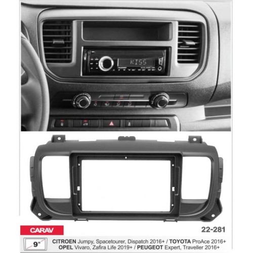 Штатная магнитола 22-281: 9-inch для PEUGEOT EXPERT, TRAVELLER 2016-2024 - Q8