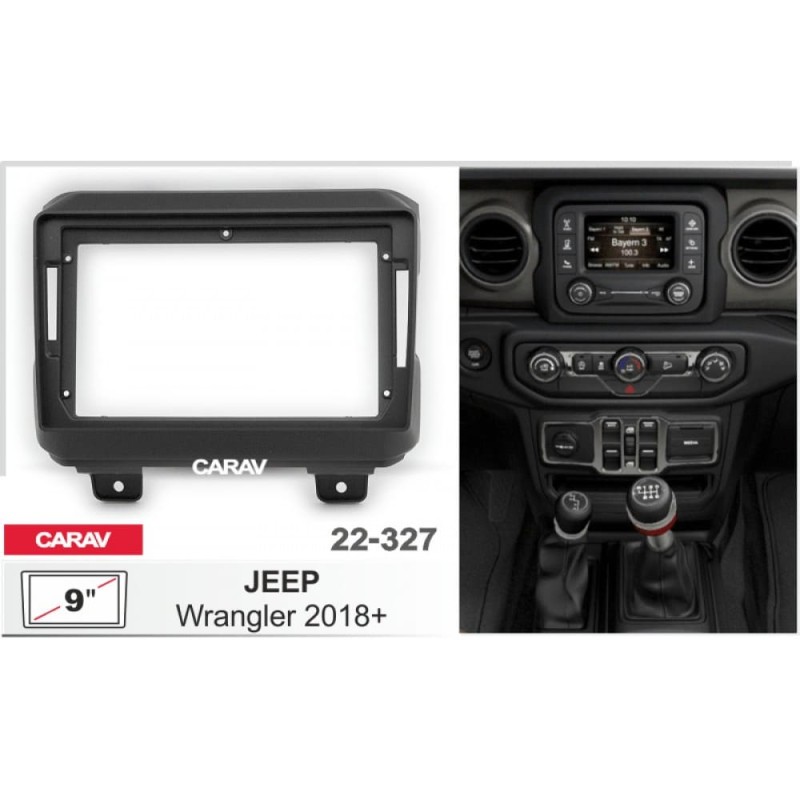 Штатная магнитола 22-327: 9-inch для JEEP WRANGLER 2018-2024 - A09D