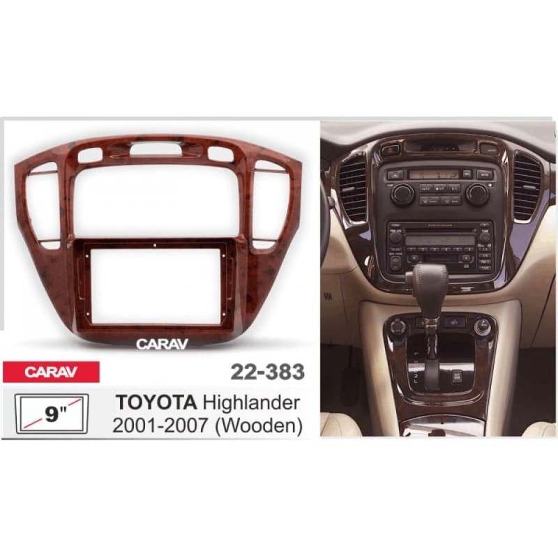 Штатная магнитола 22-383: 9-inch для TOYOTA HIGHLANDER 2001-2007 - Q8