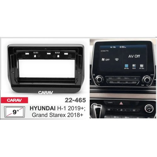 Sistem multimedia audio BORD 22-465: 9-inch HYUNDAI H-1 2019-2024, GRAND STAREX 2018-2024 - A10D