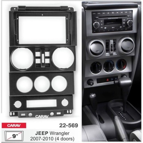 Штатная магнитола 22-569: 9-inch для JEEP WRANGLER 2007-2010 - Q8