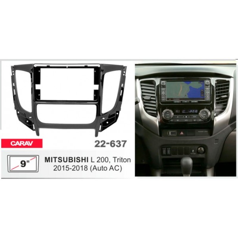 Штатная магнитола 22-637: 9-inch для MITSUBISHI L200, TRITON 2015-2018 - N10Pro