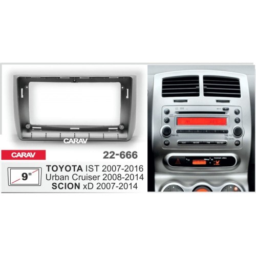 Штатная магнитола 22-666: 9-inch для TOYOTA IST 2007-2016, URBAN CRUISER 2008-2014 - X7