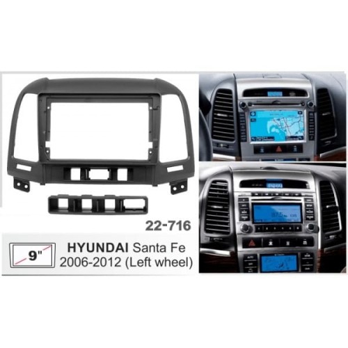 Sistem multimedia audio BORD 22-716: 9-inch HYUNDAI SANTA FE 2006-2012 - A7