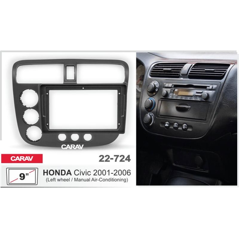 Штатная магнитола 22-724: 9-inch для HONDA CIVIC 2001-2006 - A18