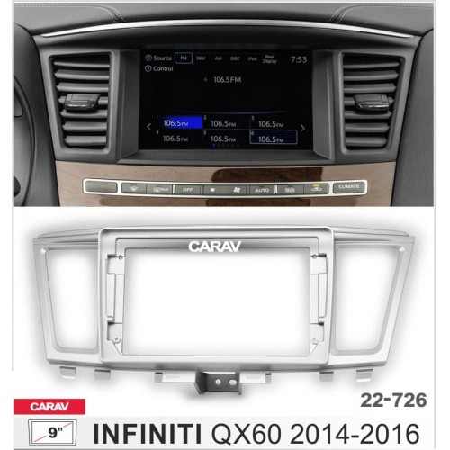 Штатная магнитола 22-726: 9-inch для INFINITI QX60 2014-2016 - N10Pro