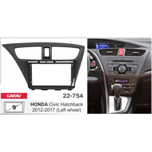 Штатная магнитола 22-754: 9-inch для HONDA CIVIC (HATCHBACK) 2012-2017 - A18