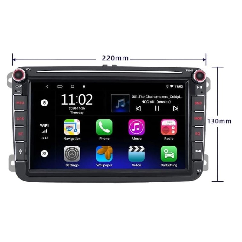 Sistem multimedia audio BORD 8-inch VOLKSWAGEN UNIVERSAL 8003 - A6