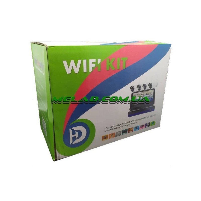 Набор видеонаблюдения (4 камеры) (с монитором) WiFi